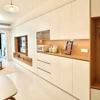 Meuble TV moderne personnalisé pour salon, console de rangement, unité de divertissement en bois pour maison, villa, appartement, projet