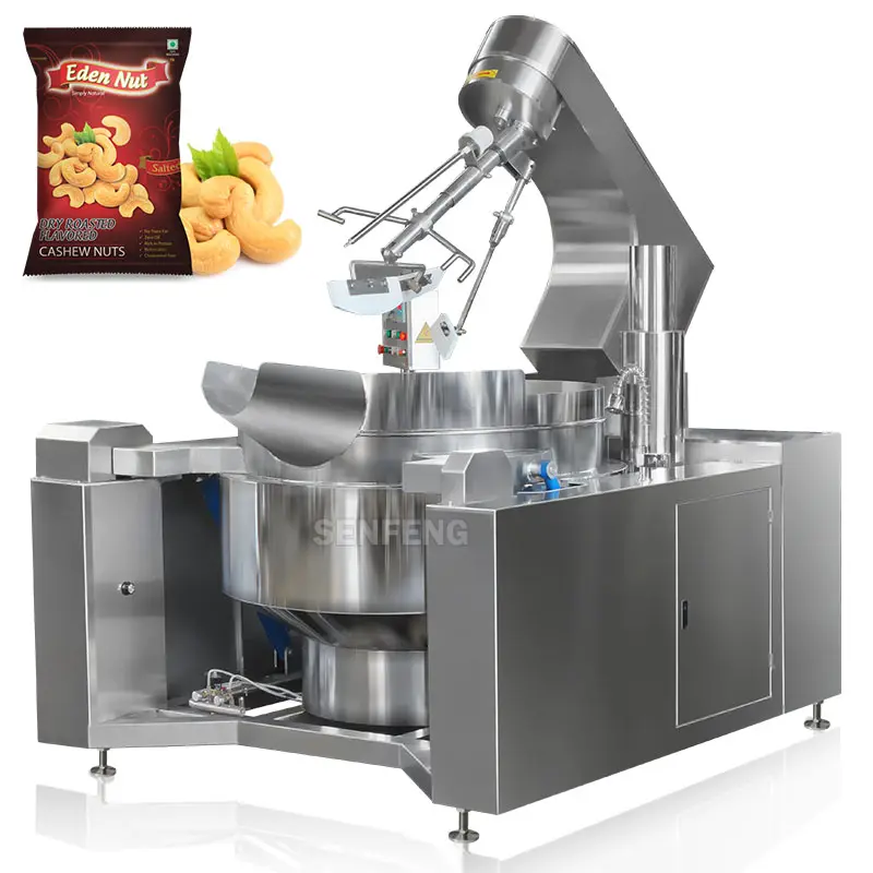 Automatic Cooking Mixer Machine Commercial Cashew Nut Processing Roasting Machine