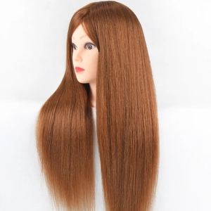 Tête de Mannequin de qualité réutilisable tête de poupée d'entraînement de cheveux humains pour coiffeur - Product Image 5