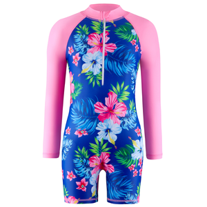 JL103 Traje de Baño de Verano para Niñas con Estampado de Dibujos Animados, Parte Inferior Brasileña, Secado Rápido, Transpirable, Poliéster/Nailon, Mono de Manga Larga - Product Image 4
