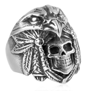 yunnique Fashion Rings Skeleton Design Silver Men's Ring Gift Jewelry Geometric Pattern FY213066 - Product Image 3