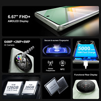 Teléfono Inteligente Fossibot S3Pro, Elegante, Pantalla AMOLED de 6.67'' y 120Hz, Versión Global con Cámara de Belleza