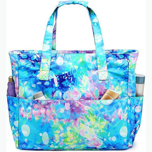 Free Sample <b>Large</b> Fashion Transparent PVC Shoulder Clear Tote <b>Large</b> With Fabric Handles Tote Shopping Women Clear Beach <b>Bag</b> - Product Image 2