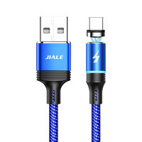 Conector USB 3.0, Cuerpo Metálico de Aleación de Aluminio y Conductor de Cobre Puro, Cable Magnético USB Tipo-C de Carga Rápida