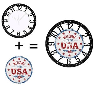 25cm Round Iron <strong>Clock</strong> Featuring a <strong>Bee</strong> on Honeycomb - Product Image 1