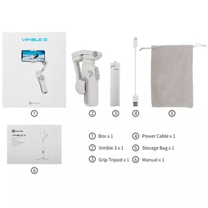 Estabilizador de Gimbal para Teléfono Inteligente Feiyutech Feiyu <span class=keywords><strong>Vimble</strong></span> <span class=keywords><strong>3</strong></span>, Palo Selfie con Barra de Extensión Integrada para iPhone 13 Pro - Product Image 4