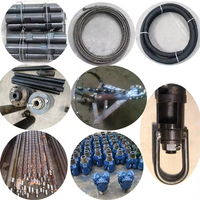 Kit d'accessoires pour forage de puits XY, comprenant un moteur de pompe de forage diesel portable, une boîte de vitesses, une tige de traction, un chemise de cylindre, un piston et une culasse en alliage