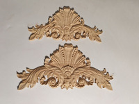 Décorations en bois sculpté de style européen vintage, écologiques, non peintes, adaptées aux lits, aux portes et aux armoires