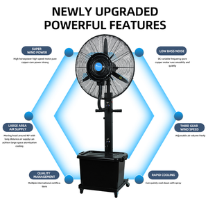 Ventilateur à brume d'eau de <span class=keywords><strong>26</strong></span> pouces avec télécommande, ventilateur à brume portable - Product Image 3