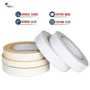 Hochviskoses Wasserdichtes Netzgewebe Baumwollstoff Basisfolie Gummi-Klebstoff Montage Doppelseitiges Teppich-Klebeband - Product Image 1