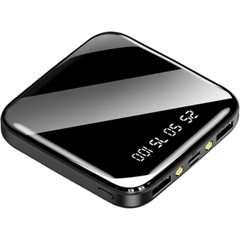Dünne tragbare Mini-Powerbank Micro USB Typ C kleine ultra schlanke LED-Powerbank 10000 20000 mAh für Xiaomi iPhone