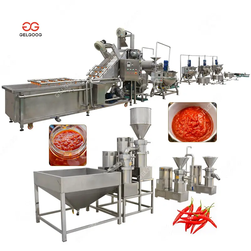 Gelgoog rettificatrice per salsa di pepe fresco a costo di fabbrica che produce la linea di produzione di pasta di peperoncino