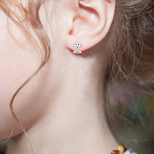 Orecchini a Perno a Forma di Cane Carino per Donne, Accessori per Orecchie Semplici per Uso Quotidiano - Product Image 3