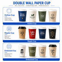 Machine à gobelets en papier à double paroi entièrement automatique haute vitesse 4-16 oz, machine à fabriquer des gobelets en papier multi-tailles