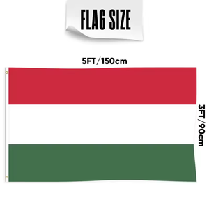 Bandera Promoción <span class=keywords><strong>directa</strong></span> de fábrica Venta 100% Poliéster Rojo Blanco Verde Hungría Bandera nacional Todos los países Bandera de 3x5ft - Product Image 2