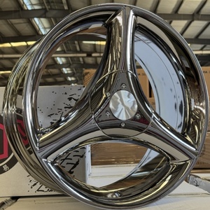 <span class=keywords><strong>Prix</strong></span> d'usine, jantes en aluminium de rechange, 3 branches, électroplaquage sous vide blanc, 5 trous, 5x100, 30 mm, taille des jantes 17 pouces, modification automobile - Product Image 1