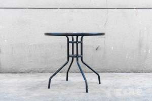 <span class=keywords><strong>Table</strong></span> de bistrot moderne en acier noir mat avec plateau en verre pour extérieur, <span class=keywords><strong>jardin</strong></span>, patio, événements, cour, parc, mobilier - Product Image 3