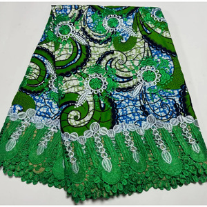 Tissu africain pour femme, tissu wax, dentelle tissée en coton, dentelle brodée pour la <span class=keywords><strong>couture</strong></span>, au mètre - Product Image 1