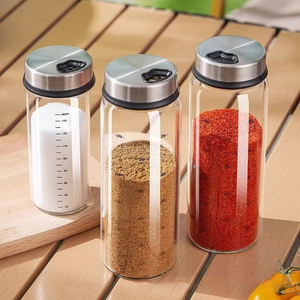 Gran oferta de 200ml, tarro de vidrio transparente para condimentos de borosilicato alto, botella de especias, sal, pimienta, hogar, cocina, barbacoa - Product Image 1