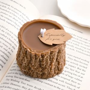 Hogar <span class=keywords><strong>Interior</strong></span> bosque estilo árbol tocón vela perfumada recuerdo de boda caja de regalo hecho a mano Cera vegetal Natural para decoración del hogar - Product Image 4
