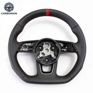Volante de Cuero para Audi A4 B8 S5 B85 TT RS3 RS4 RS5 S4 S5 A6 C6 A3 8V A3 8P A4 B9 B6 A5 S3 8v A6 C8 A3 A5 B8 Rs3 8v A1 - Product Image 1