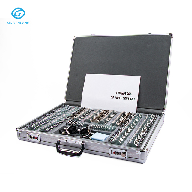 Optometry Equipment Optical Lens Oem Eye Testing Lens 266 Metal Trial Set Wholesale Metal Rim Optometry Lens