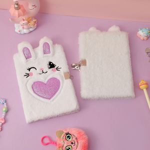 Carnet de notes moelleux pour enfants, journal intime lapin avec cadenas, jouets en peluche renard, cadeau pour adolescentes - Product Image 6