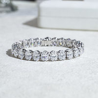 MSB-597 Messi Gems Bracelet tennis en or véritable 14 carats pour femmes, bijoux avec diamants cultivés en laboratoire