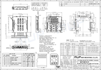MUP Fabricación Push Pull con Aguja Micro SD + Ranura para Tarjeta Nano SIM 3 Elija 2 Conectores para Tarjeta Móvil
