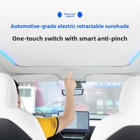 Cortina de Sombreado Eléctrica para Tesla Huanxin Modelo YL3, Toldo Automático, Material Compuesto Multicapa, Estilo Minimalista, Color Sólido