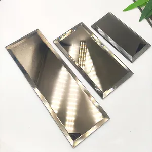 Lámina de Vidrio <span class=keywords><strong>Espejo</strong></span> Extra Claro de 6x8 con <span class=keywords><strong>Borde</strong></span> Biselado Pulido para Puerta de Armario - Product Image 1