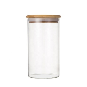 Récipient en verre Borosilicate hermétique 10 ml, pour confiture, stockage des aliments, avec couvercle en bambou, <span class=keywords><strong>pot</strong></span> de stocka - Product Image 1