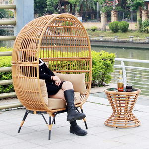 Vente en gros de <span class=keywords><strong>chaise</strong></span> suspendue en rotin et rotin à balançoire simple pour patio extérieur <span class=keywords><strong>hamac</strong></span> avec pieds <span class=keywords><strong>chaise</strong></span> Egg sans suspension pour chambre à coucher - Product Image 5