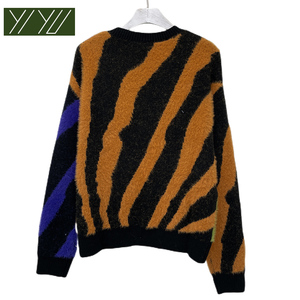Suéteres de Punto para Mujer de Marca Privada, Diseño de Rayas de Zebra, Bloques de Color, Cuello Redondo, Cárdigan Corto de Punto, Textura Suave y Transpirable - Product Image 2