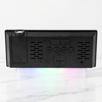 Réveil projecteur Huayang 6815 avec grand écran LED, affichage numérique de l'heure et de la température pour chambre et maison