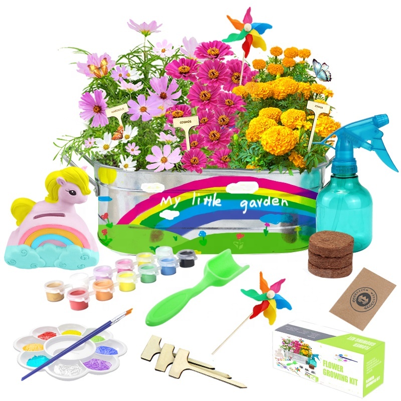 Kit plantation fleurs/cueillette bord mer – Petite pelle jardinage potager, houe, outils enfants creuser