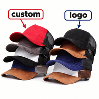 Casquette Trucker Personnalisée Brodé(e) en Suède avec Dos en Maille, Blocs de Couleurs, Visière Courbe Sportive, Unisexe, Vente en Gros, Gorra OEM