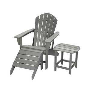 High Quality Furniture Supplier Outdoor Garden Wood Plastic Chair Folding Plas Adirondack Chair and Stool Garden Chair