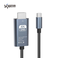 Cable SIPU Ultra High Speed Tipo-C a HDMI HD 4K 30hz 60hz de Alta Calidad 1M 1.8M 2M 3M USB-C Tipo-C Macho a HDMI Macho