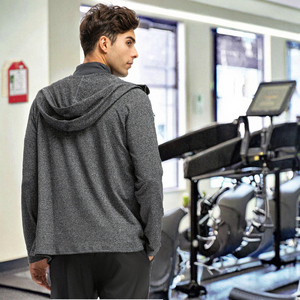 Veste de sport décontractée pour homme à col montant, coupe-vent, respirante, à séchage rapide, avec fermeture éclair, tissée unie et légère, idéale pour l'automne/hiver - Product Image 3