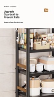 Étagère de rangement pliable en métal laqué, 5 niveaux, durable, écologique, pour cuisine et salle de bain, pour vaisselle