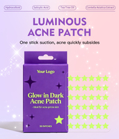 Patch anti-acné hydrocolloïde de qualité médicale à marque privée, luminescent dans le noir, avec emballage personnalisé et logo