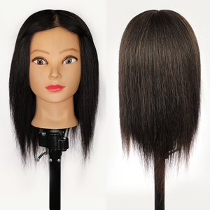 Perruque <span class=keywords><strong>de</strong></span> mannequin en cheveux humains, haut <span class=keywords><strong>de</strong></span> gamme, affichage noir, support <span class=keywords><strong>de</strong></span> cils afro-américains, trépied réaliste, vente en gros, 100% - Product Image 1