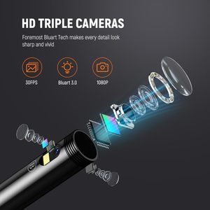 <span class=keywords><strong>DEPSTECH</strong></span> Endoscope avec écran IPS 5 pouces, lumière intégrée, HD 1080P, pour inspection des égouts, affichage en écran partagé, câble flexible de 16,5 pieds, MicroSD, pour usage domestique - Product Image 3