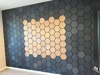 Panneaux acoustiques décoratifs pour murs intérieurs, MDF 3D hexagonaux, écologiques, haute réduction du bruit, pour hôtels, écoles, design 3D.