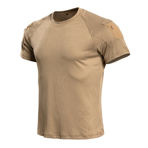 เสื้อยืดลายพรางทหาร DF25 สีกากี ผ้าโพลีเอสเตอร์น้ำหนักเบาพิเศษ คอกลม แขนสั้น สำหรับฤดูร้อน เหมาะสำหรับการเดินป่าและปีนเขา เสื้อผ้ากลางแจ้ง ขายส่ง - Product Image 2