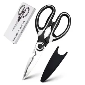 Multi Purpose Stainless Steel Kitchen Scissors Non-slip Handle Kitchen Shears With Sharp For Chicken Fish Meat