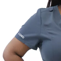 Nouvel ensemble d'uniformes de spa pour femmes, tenues médicales élégantes et tendance, vente en gros, uniformes d'infirmière personnalisés à manches courtes pour femmes