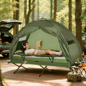 <span class=keywords><strong>Lit</strong></span> <span class=keywords><strong>de</strong></span> camping pliant multifonctionnel personnalisé, <span class=keywords><strong>lit</strong></span> <span class=keywords><strong>de</strong></span> camping portable vert pour la randonnée, les pique-niques, les voyages, le camping sur le sol, la marche - Product Image 3