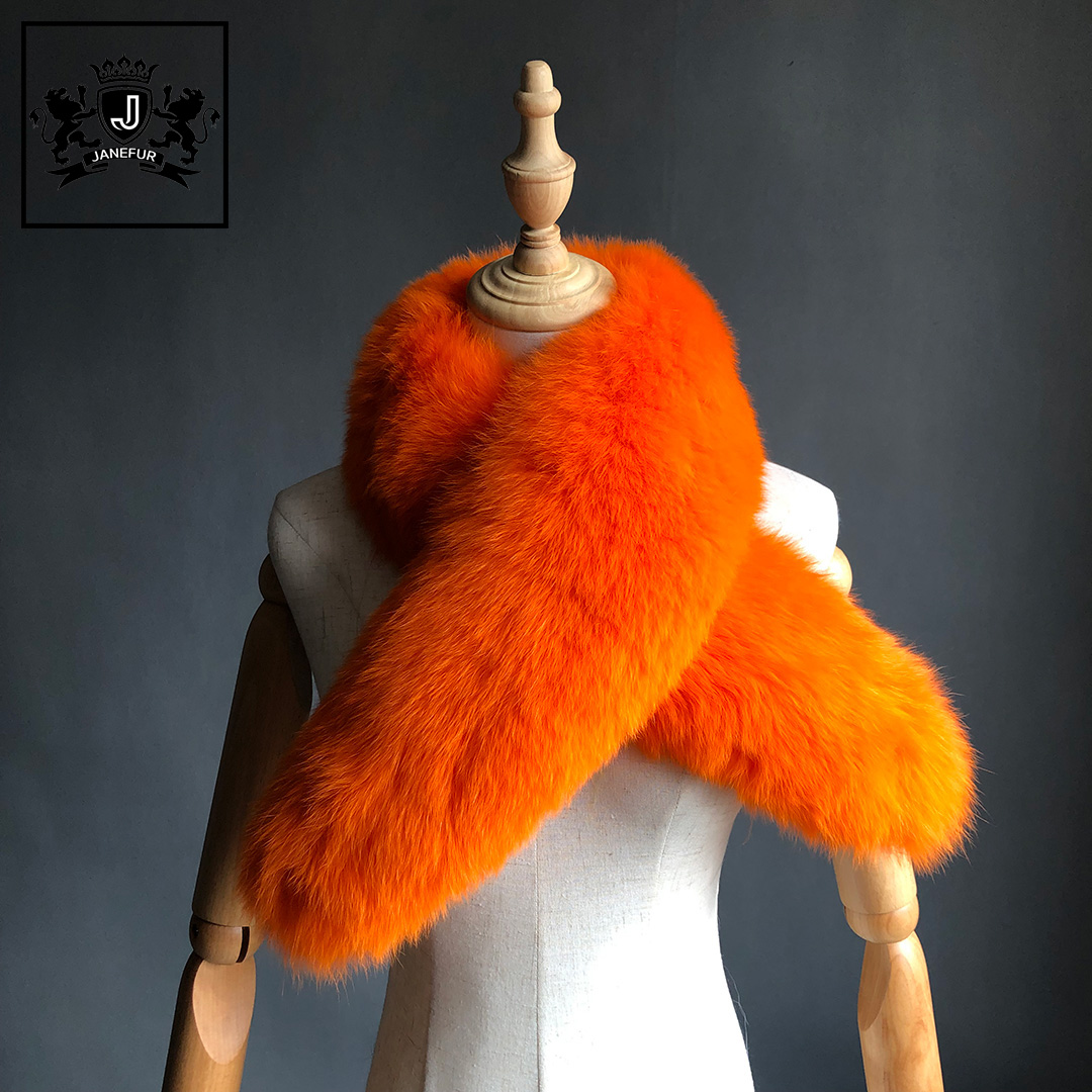 Прямая продажа с фабрики, шарф из натурального Лисьего меха/воротник для куртки или парки